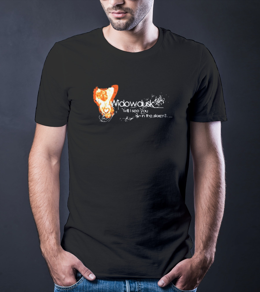 Widowdusk Will I See You In The Storm Fiery Orange Abstract T-Shirt