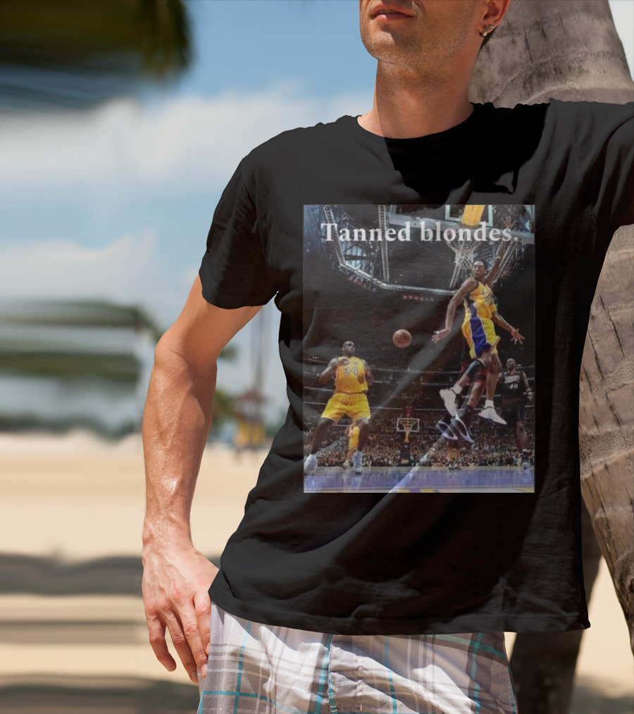 Tanned Blondes Basketball Lakers-Sixers Game Scene T-Shirt