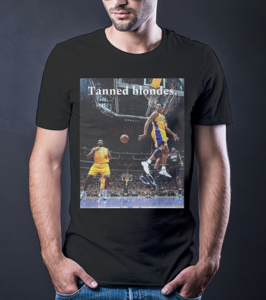 Tanned Blondes Basketball Lakers-Sixers Game Scene T-Shirt