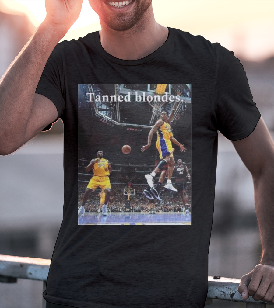 Tanned Blondes Basketball Lakers-Sixers Game Scene T-Shirt