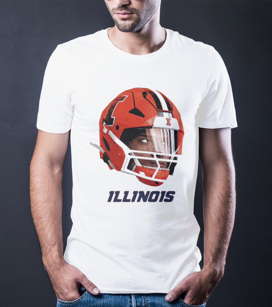 Matthew Bailey Illinois Fighting Illini Football Helmet Ill1no1s T-Shirt