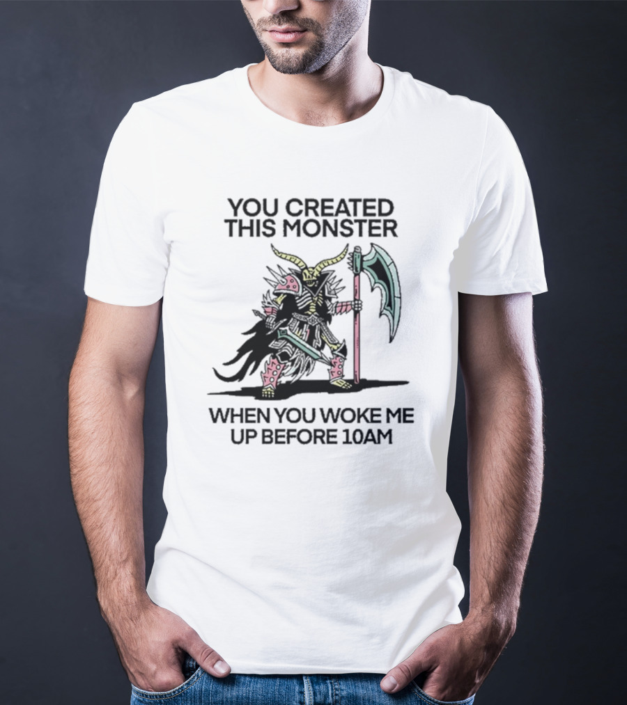 Wizard Of Barge You Created This Monster When You Woke Me Up Before 10AM Warrior T-Shirt