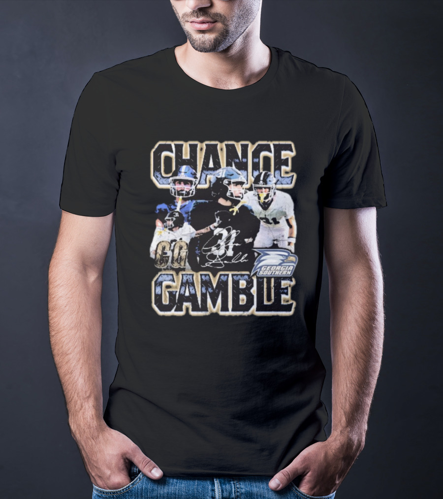 Chance Gamble Georgia Southern Eagles Football Go Signature 90s T-Shirt