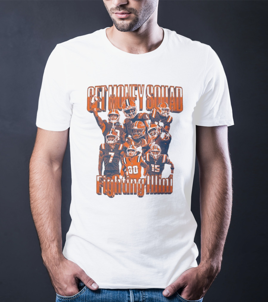 Get Money Squad Illinois Fighting Illini Football Team Week 5 Players T-Shirt