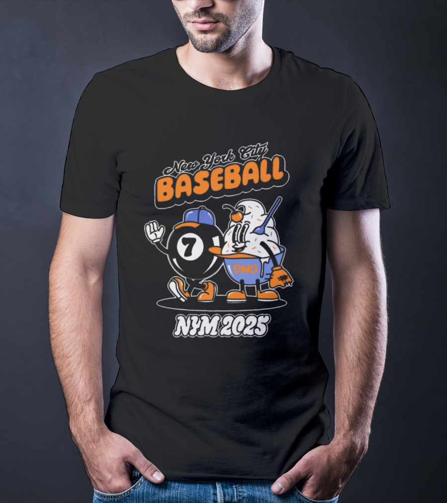 New York City Baseball Magic 7 Ball Nym 2025 T-Shirt
