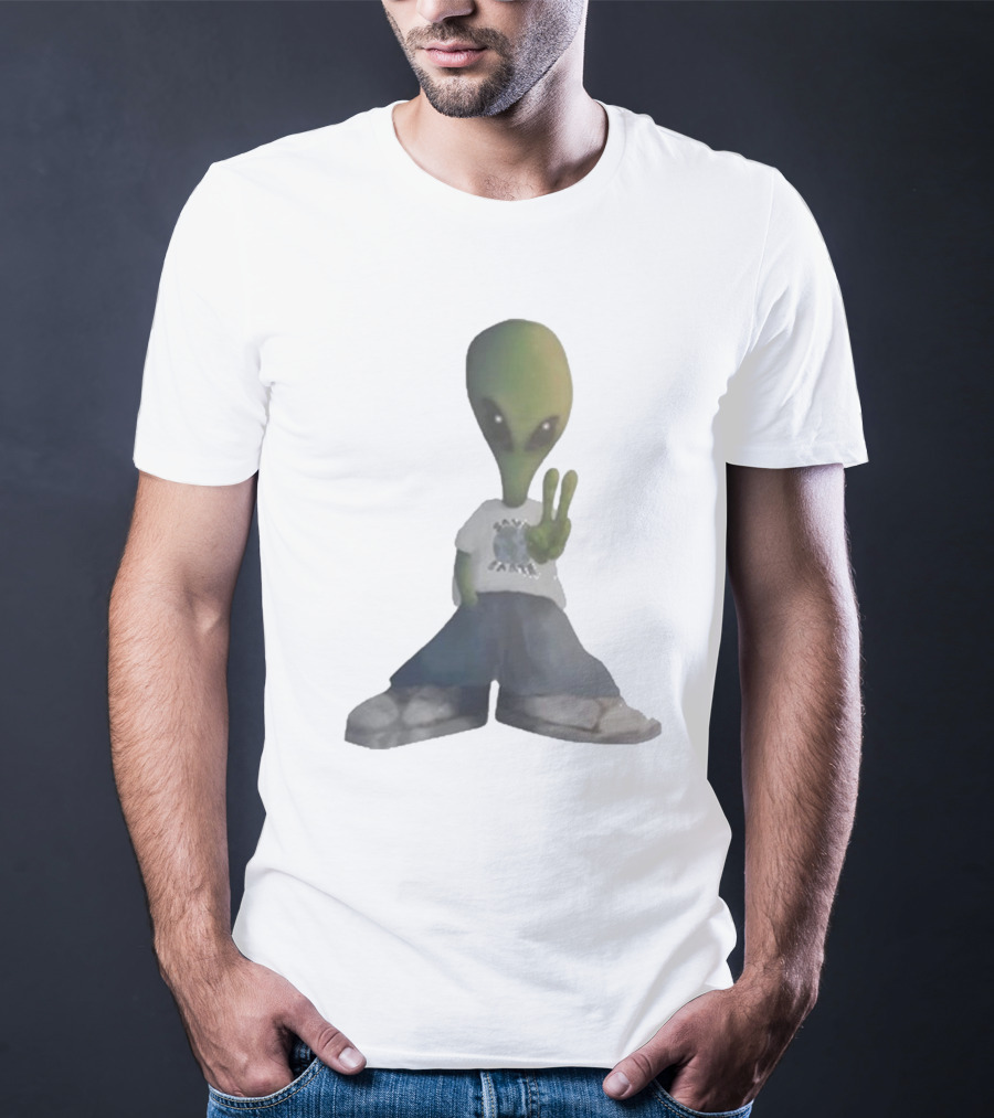 Save Earth Alien Peaceful Message T-Shirt