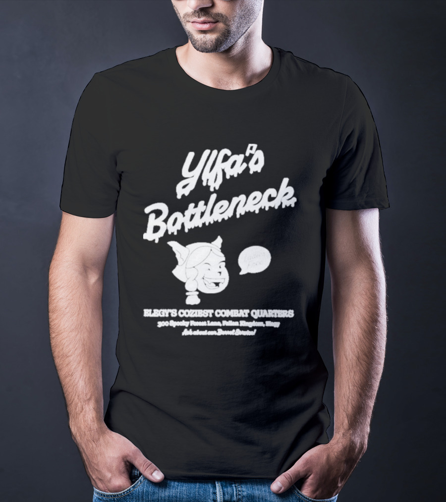 Ylfa's Bottleneck Elegy's Coziest Combat Quarters 300 Spooky Forest Lane Fallen Kingdom Expy T-Shirt