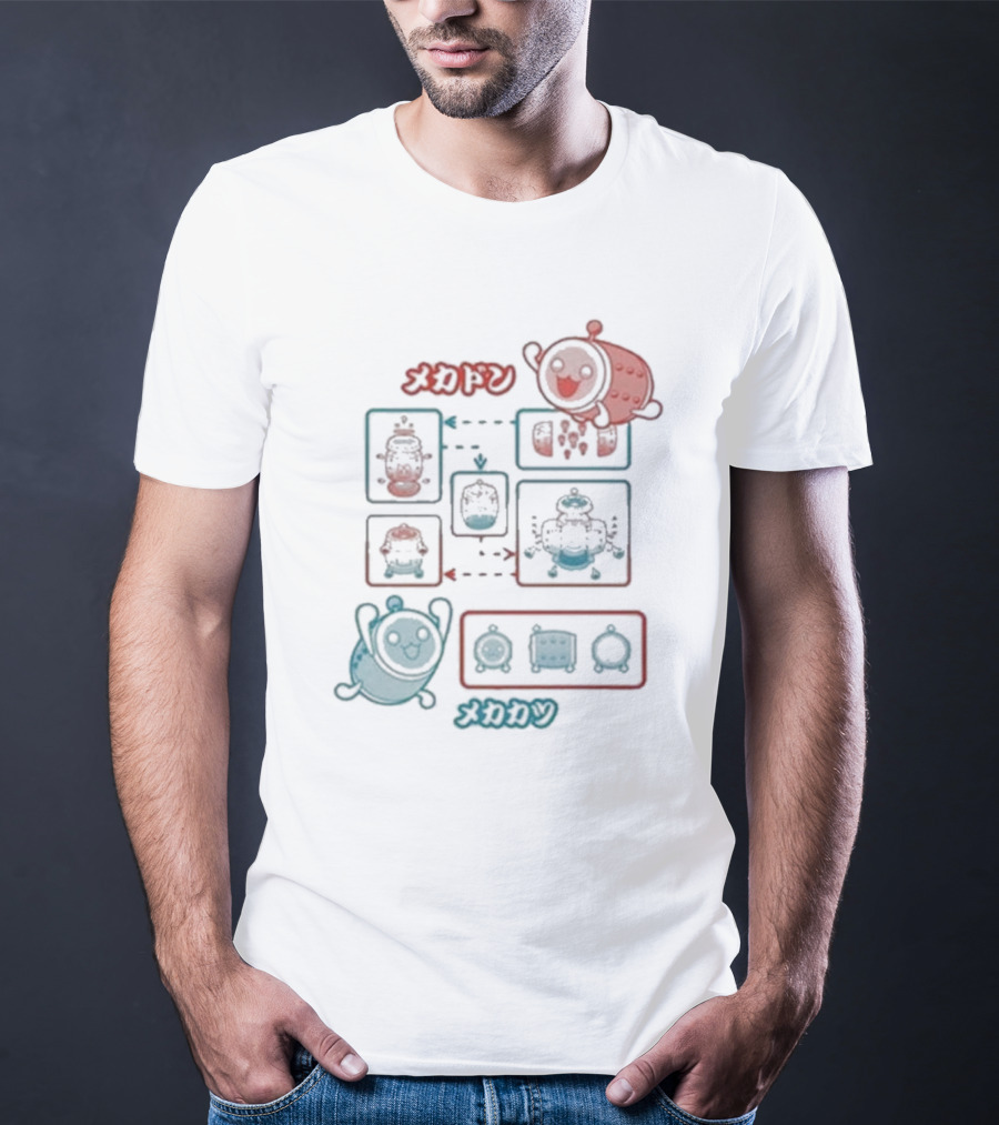 Taiko No Tatsujin Mecha Don Mekadon Mekakatsu Mechanism Diagram T-Shirt