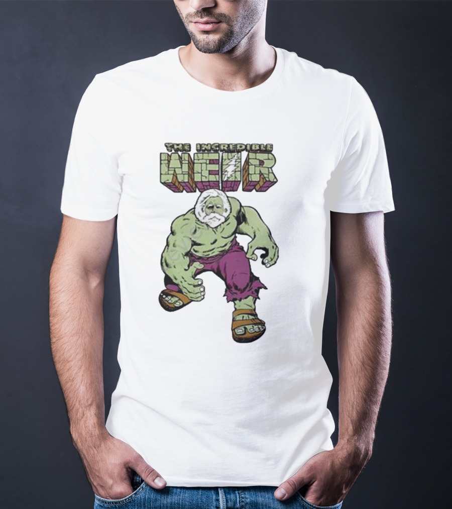 The Incredible Weir Hulk Parody Green Superhero Beard T-Shirt