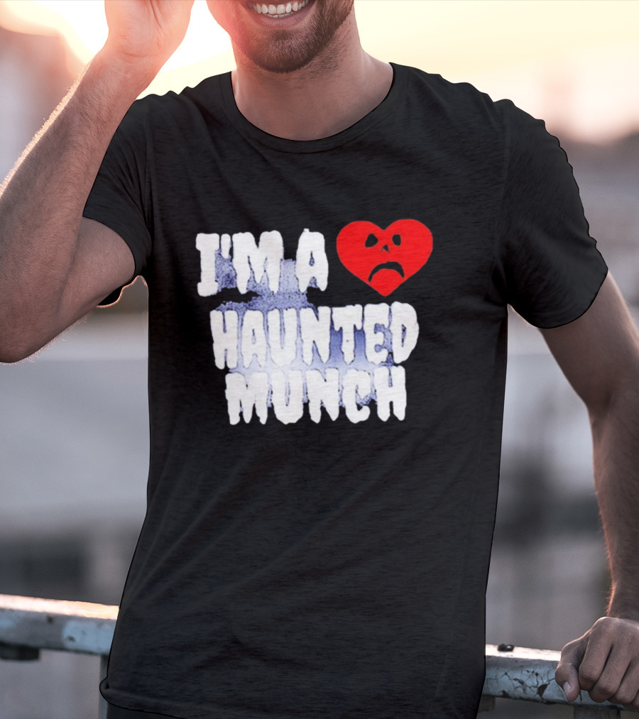 I’m A Haunted Munch Heart Sad Face T-Shirt