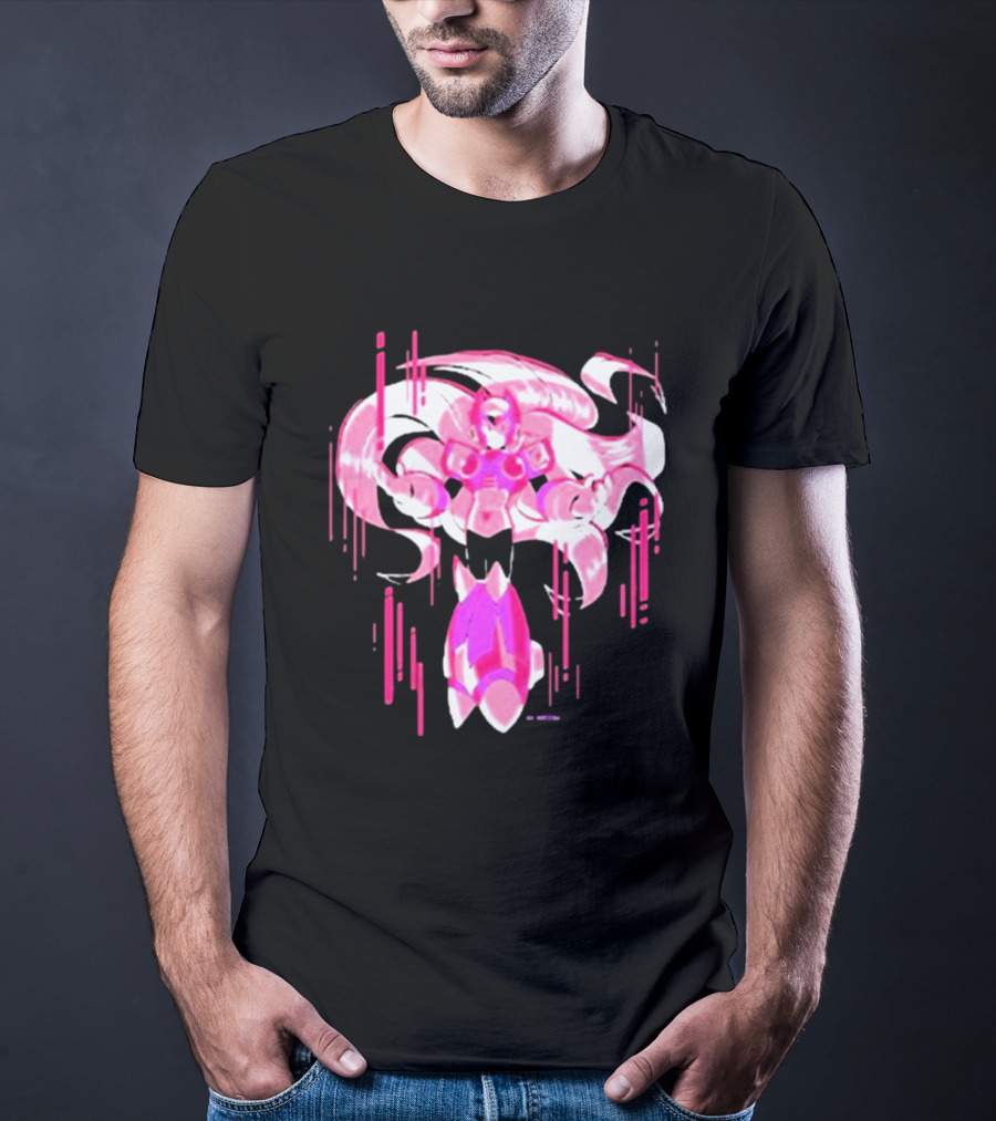 Mega Man Zero Awakened Pink Heroic Armor T-Shirt