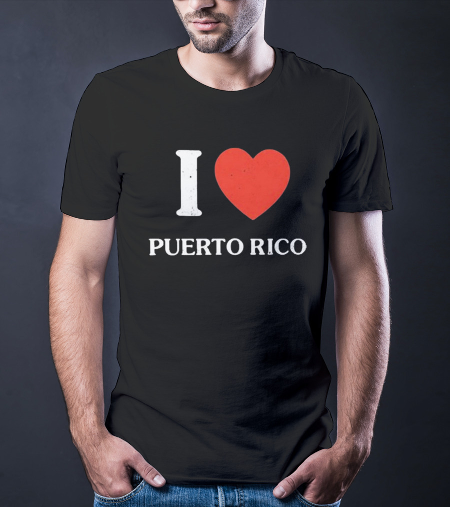 Kenneth Cole Vintage I Love Puerto Rico Heart T-Shirt