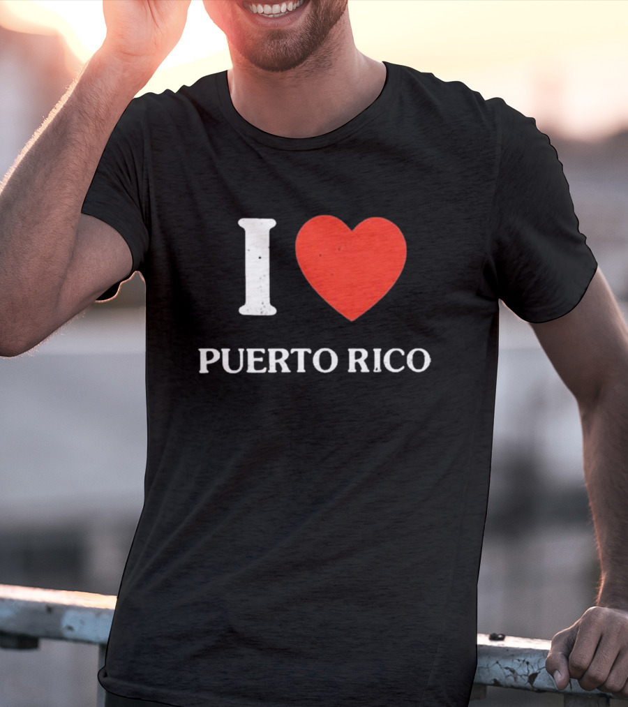 Kenneth Cole Vintage I Love Puerto Rico Heart T-Shirt
