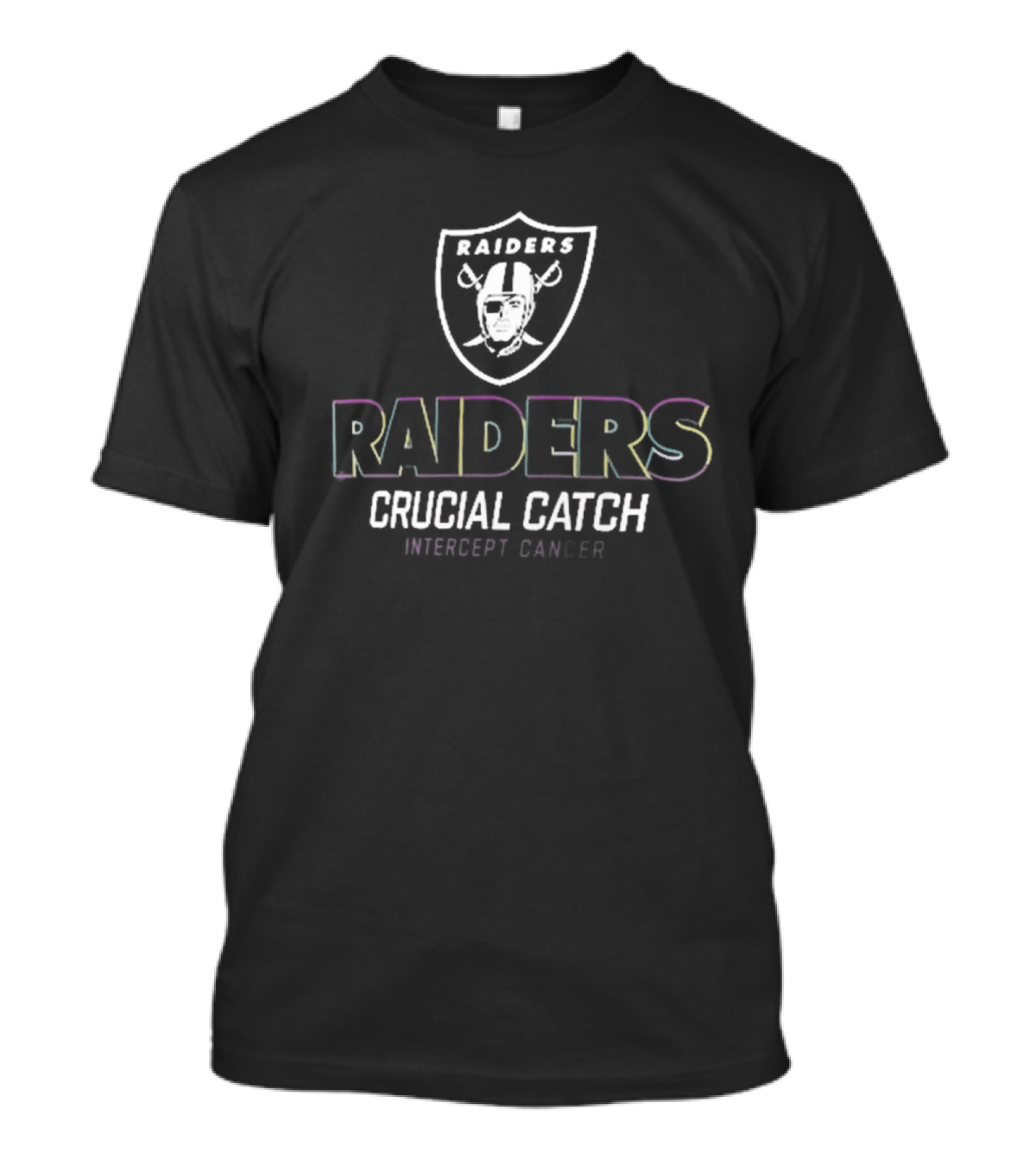 Las Vegas Raiders NFL Football Raiders Crucial Catch Intercept Cancer T-Shirt