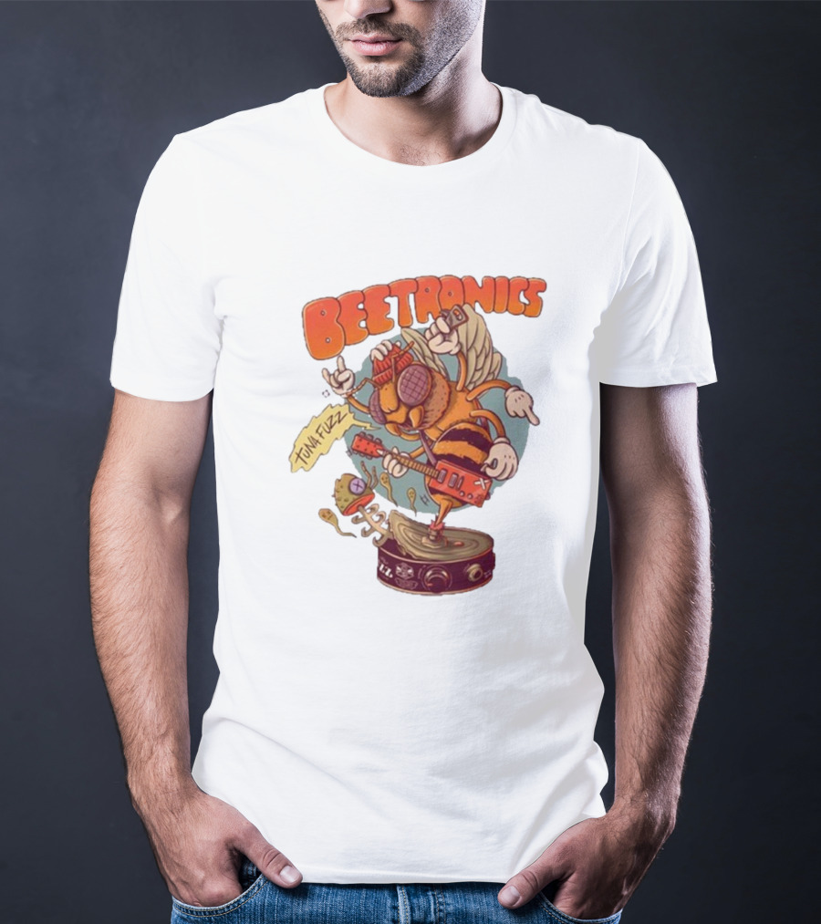 Beetronics Tuna Fuzz Rocking Bee On Amplifier T-Shirt