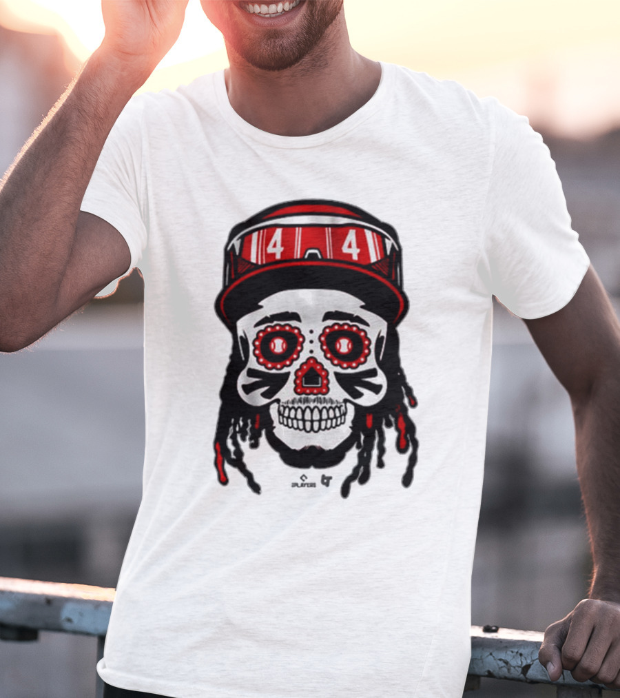 Elly De La Cruz 44 Sugar Skull Cincinnati Reds T-Shirt