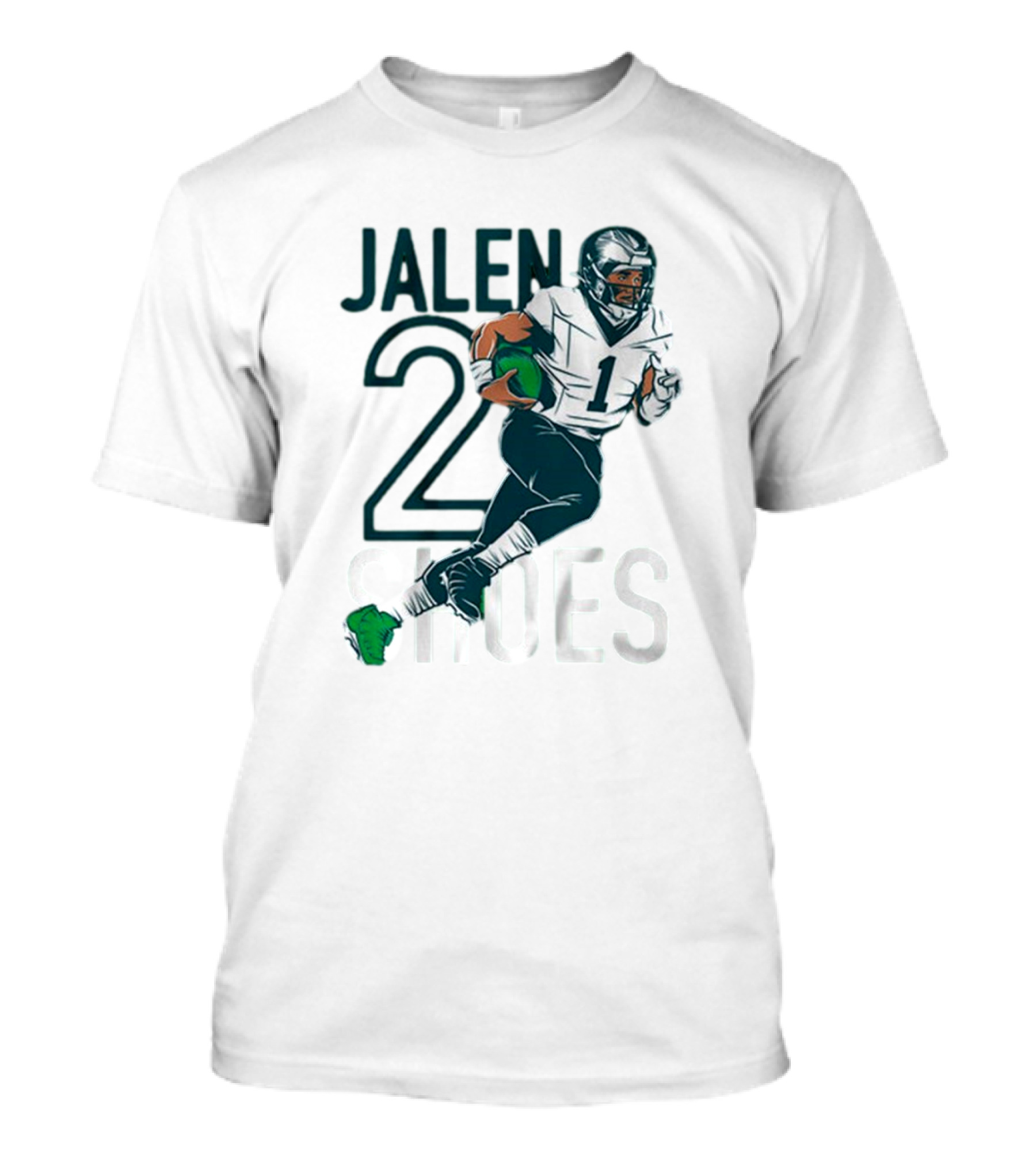 Jalen Hurts Two Shoes Philadelphia Eagles NFL Player Football Action T-Shirt