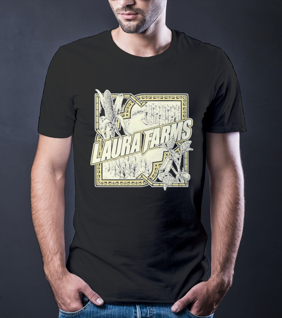 Laura Farms Corn And Agriculture Scene T-Shirt