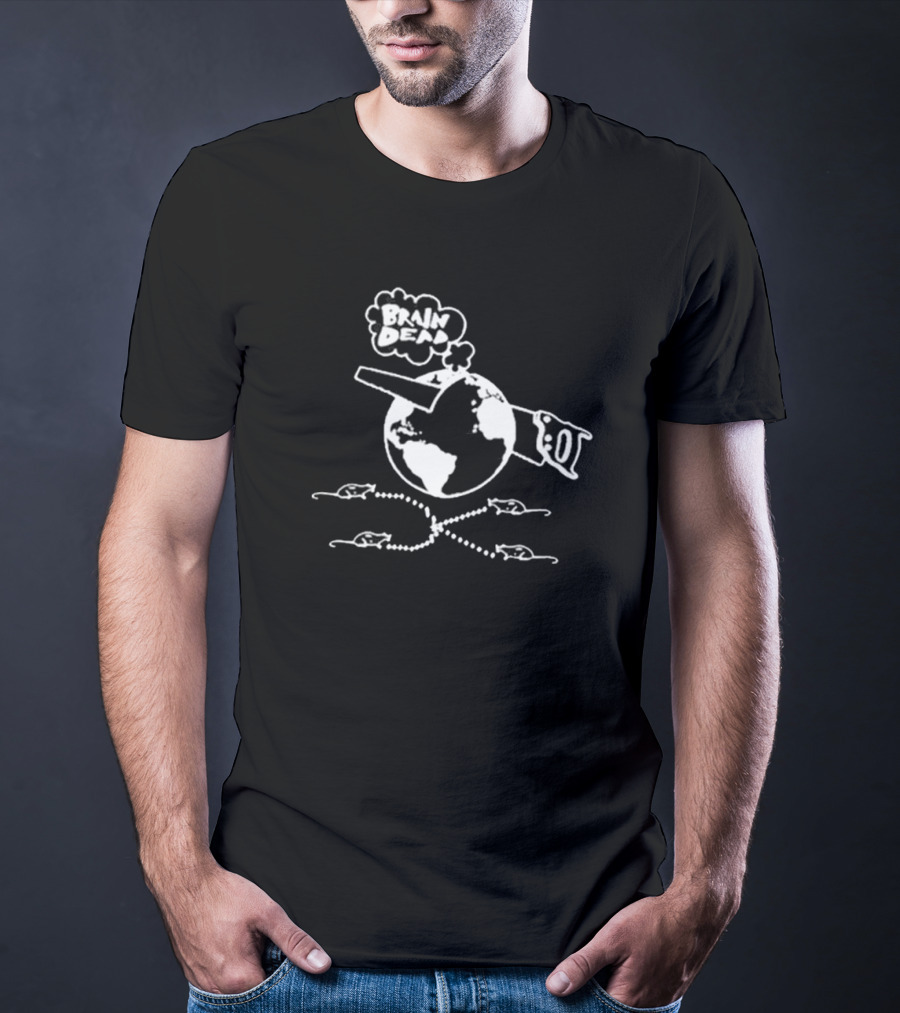 Brain Dead Radical Tension California Earth With Rats T-Shirt
