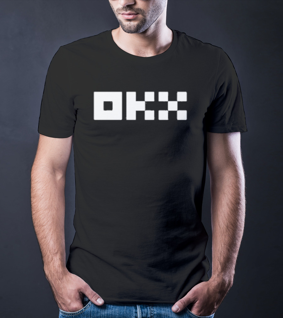 OKX Logo Black And White Square T-Shirt