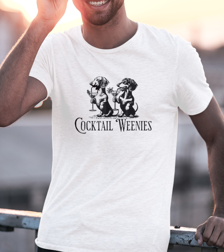 Cocktail Weenies Dachshund Martini Dogs T-Shirt