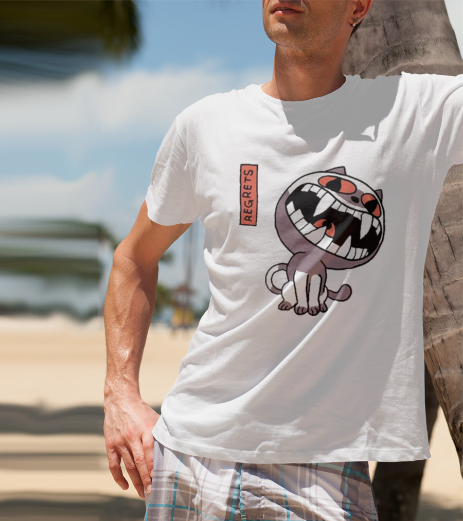 Fangamer OFF Cat Regrets Fierce Face T-Shirt