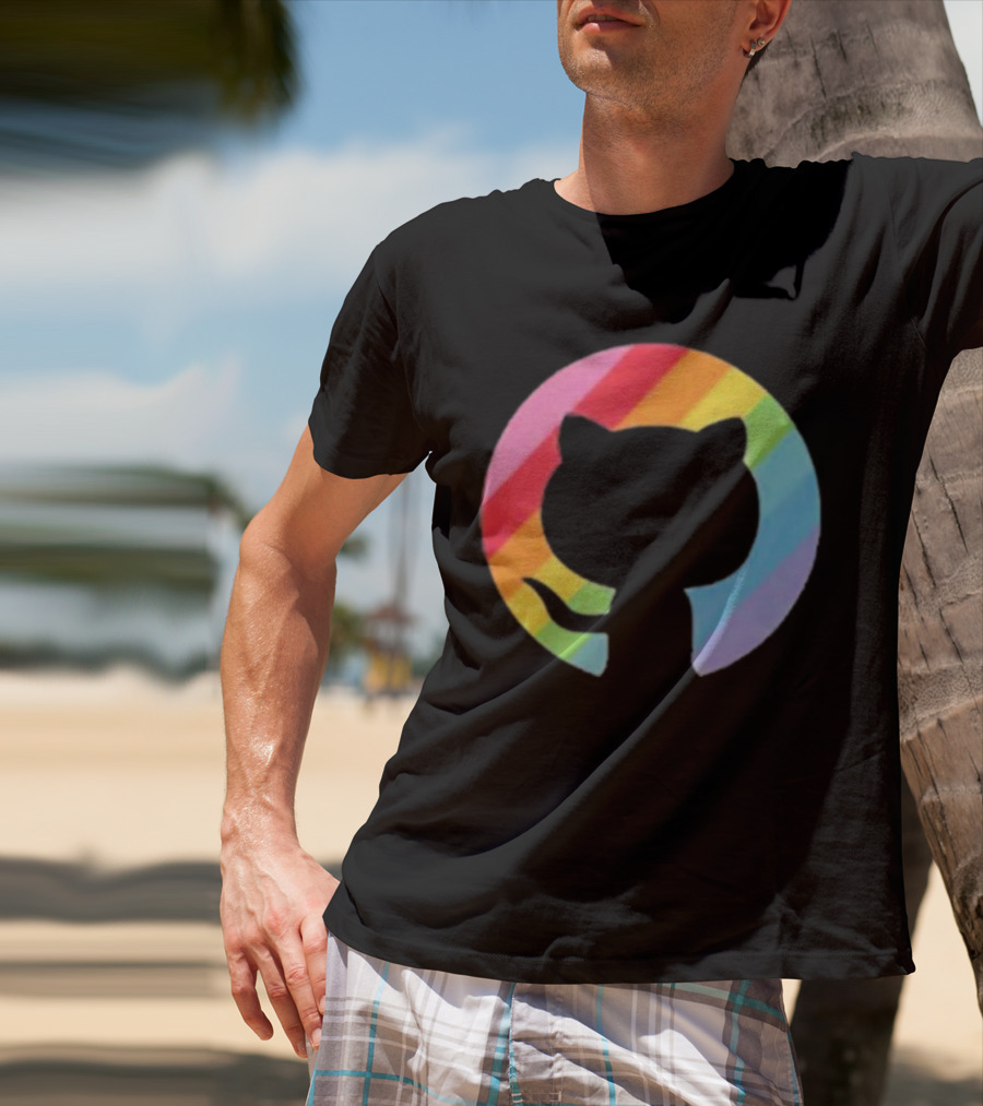 Invertocat Pride Github Merch Rainbow T-Shirt