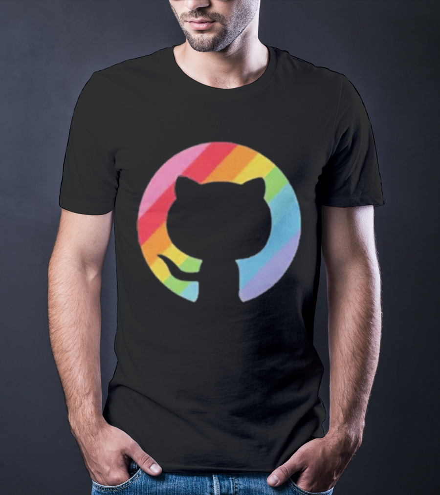 Invertocat Pride Github Merch Rainbow T-Shirt