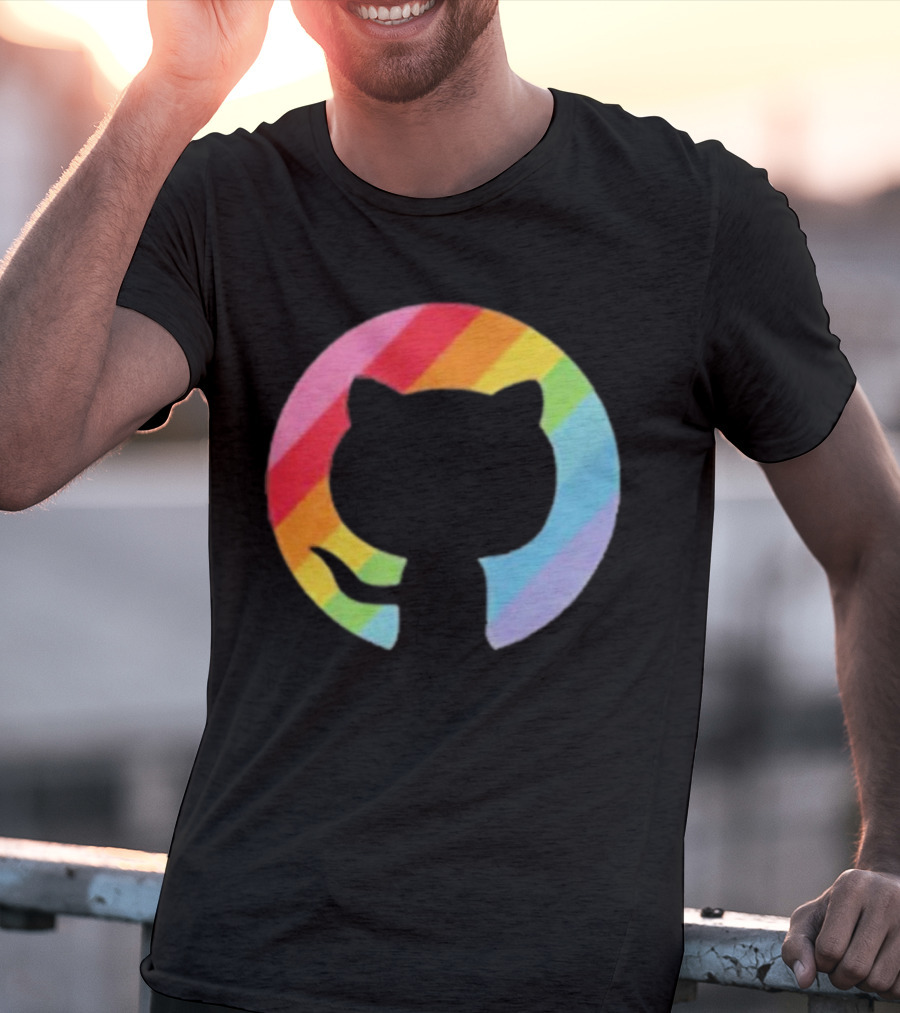 Invertocat Pride Github Merch Rainbow T-Shirt