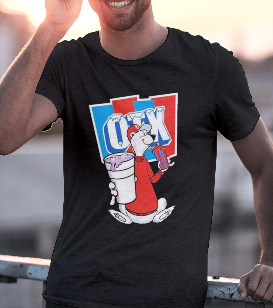 Otx Boyz So Icee Polar Bear Double Cup Red Blue White T-Shirt