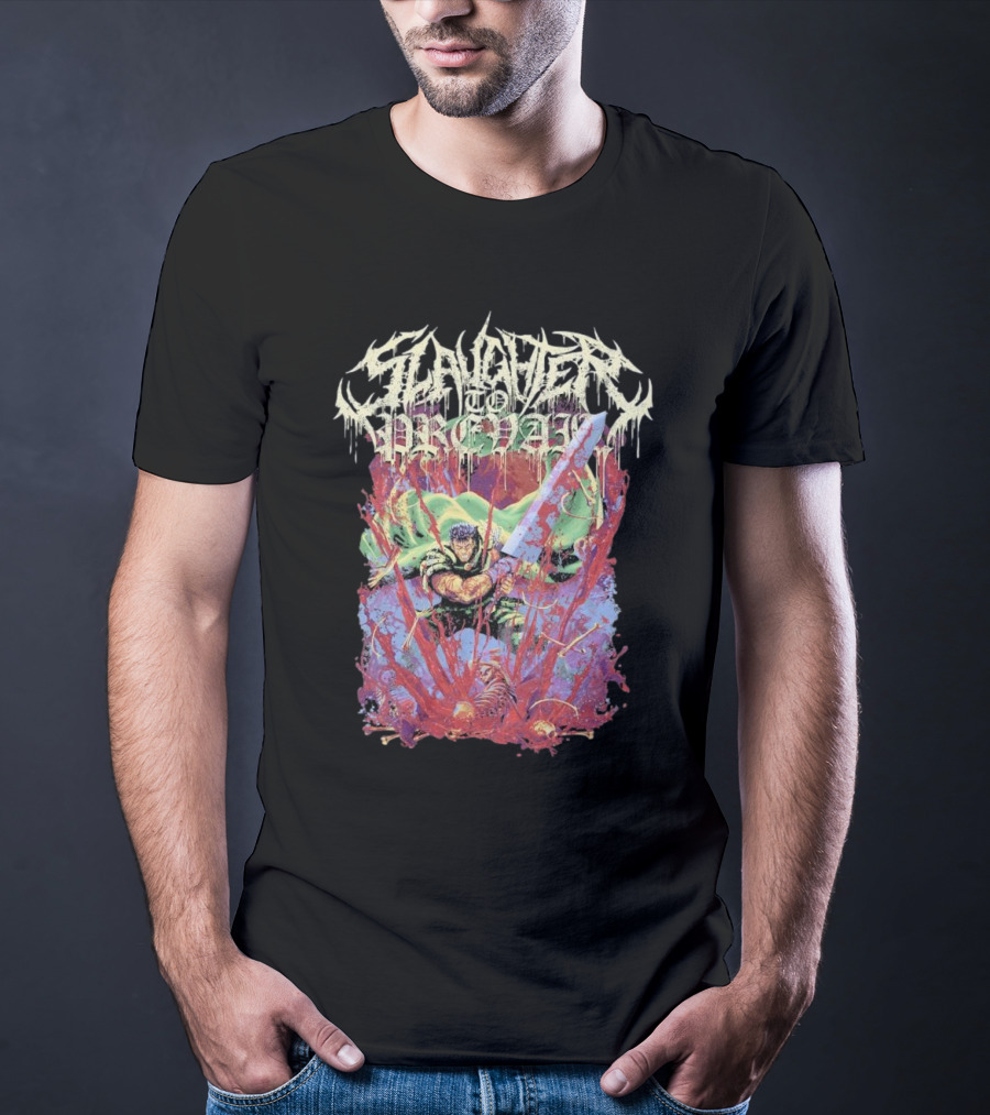 Slaughter To Prevail Guts Berserker Warrior With Sword In Blood And Guts T-Shirt