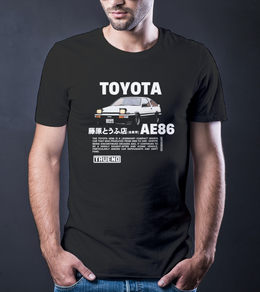 Toyota AE86 Trueno Iconic Sports Car Enthusiasts Drift Fans 1983-1987 T-Shirt