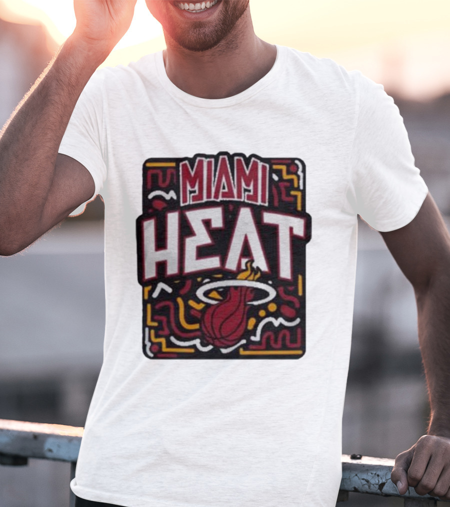 MIAMI HEAT Vibes Basketball Flame T-Shirt