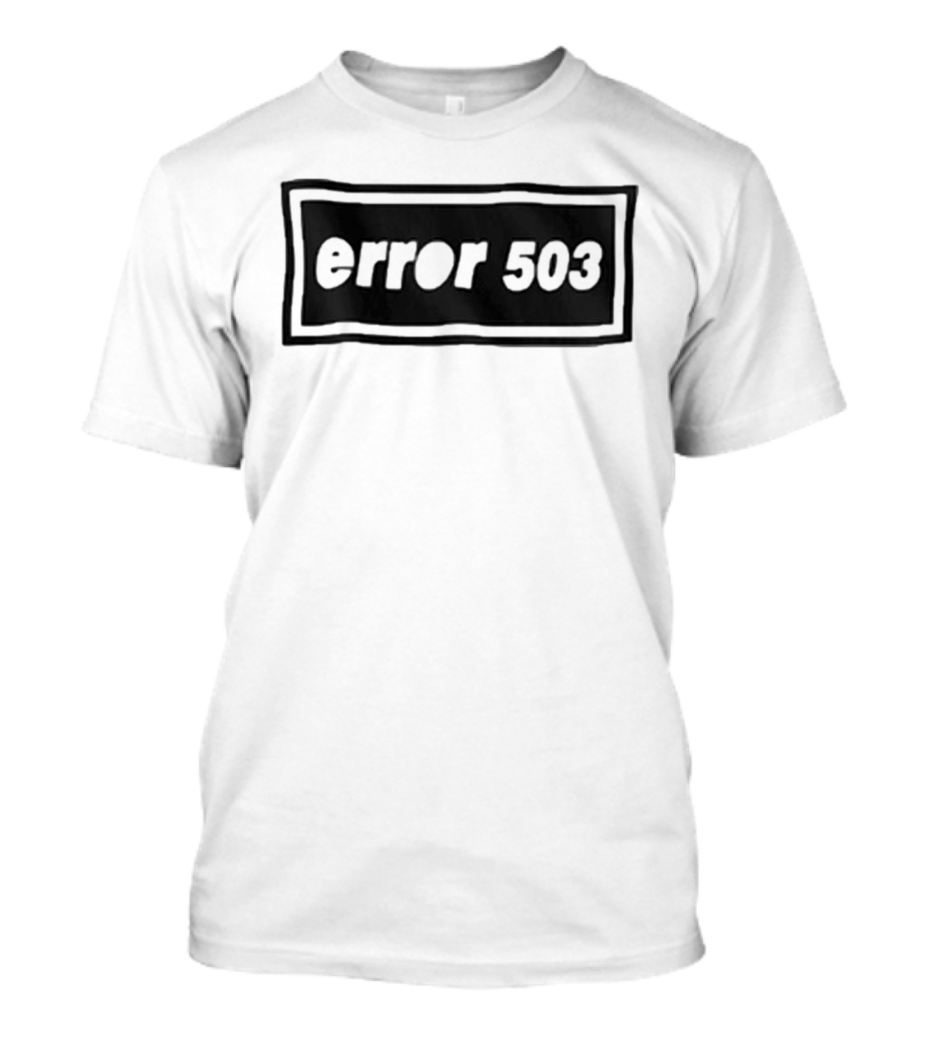 Oasis Error 503 Service Unavailable Black And White T-Shirt