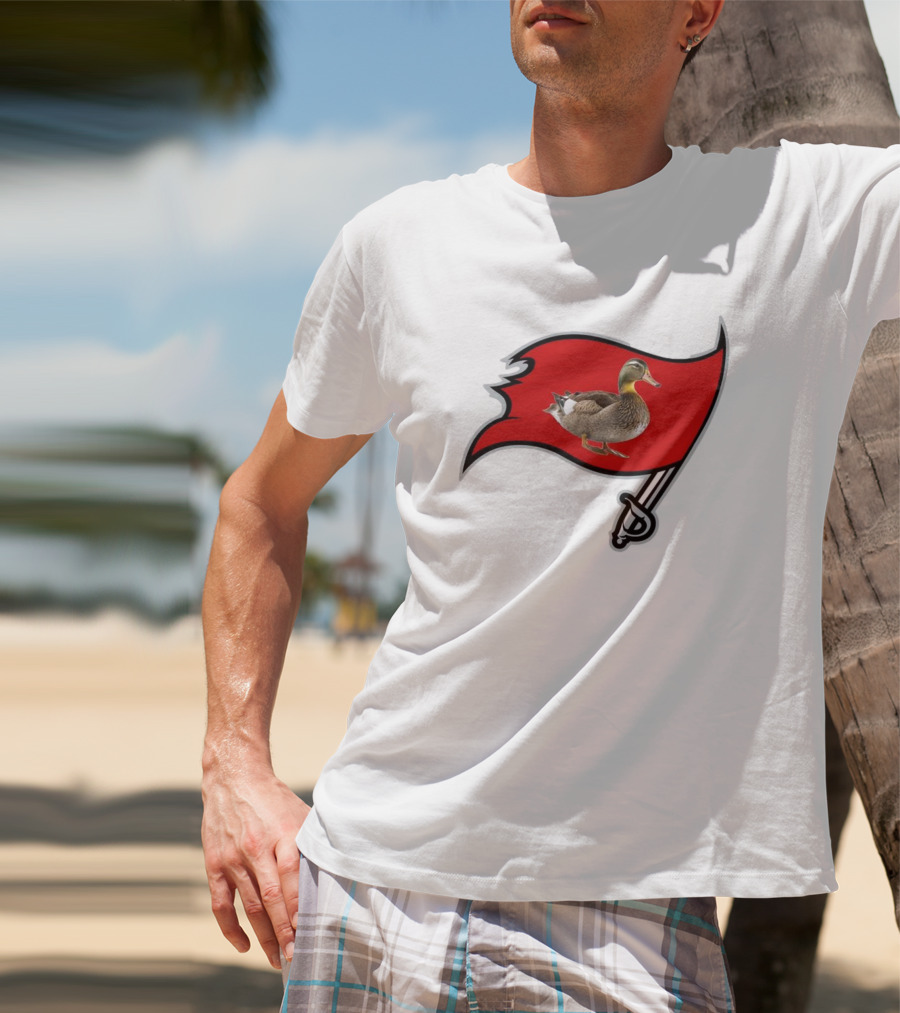 Tampa Bay Duckaneers New Buccaneers Parody Logo Flag T-Shirt