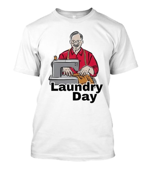 Laundry Day Retro Tailor With Sewing Machine T-Shirt