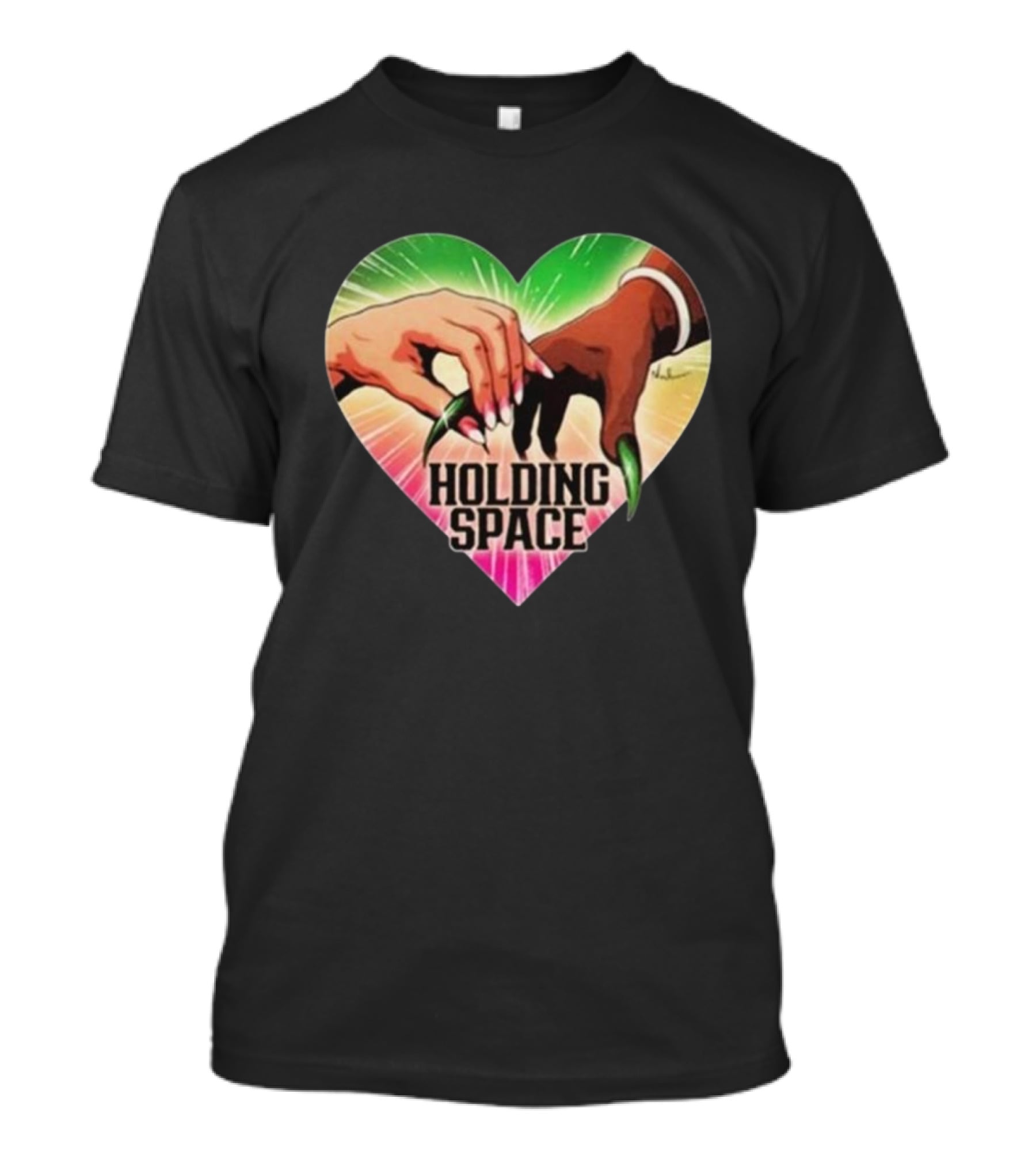Holding Space Heart Hands Symbol Unity T-Shirt