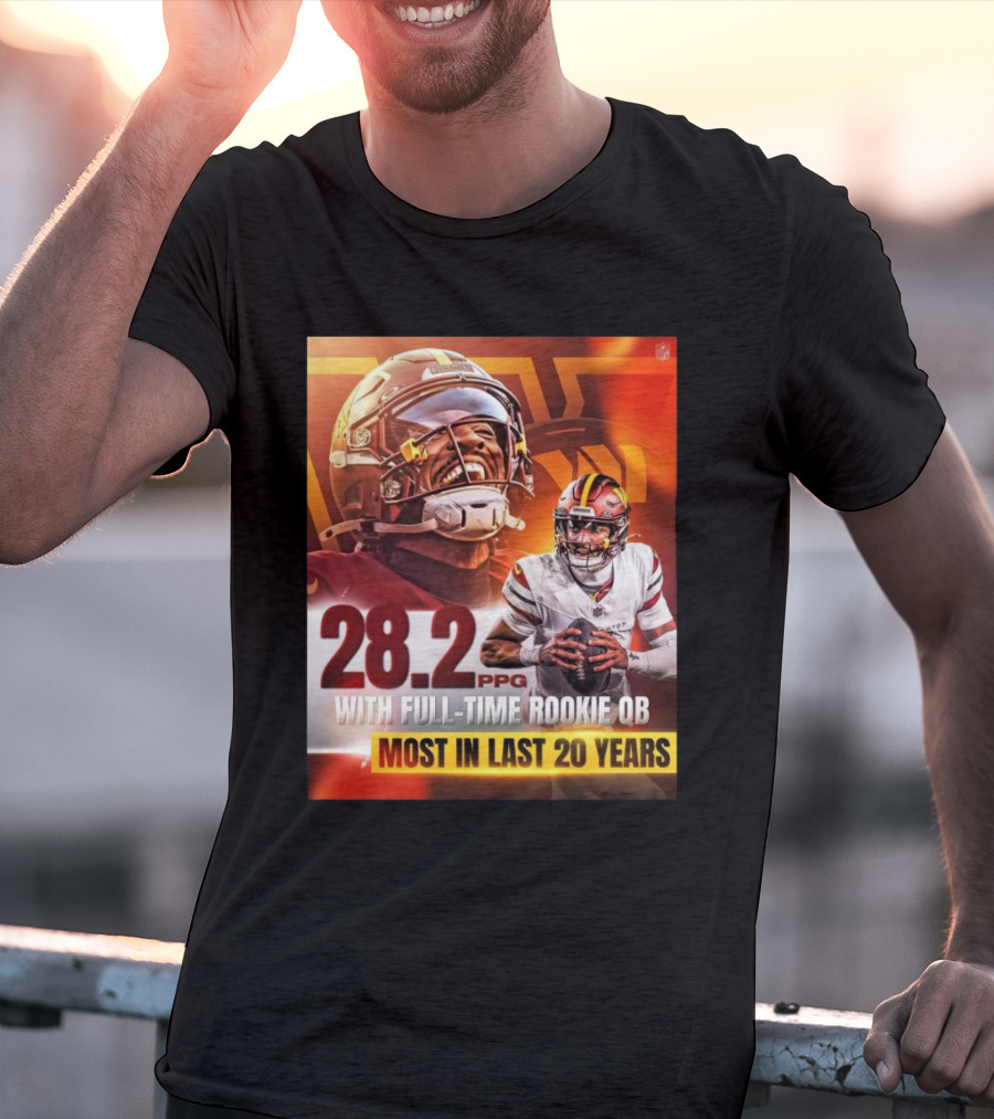 Washington Commanders NFL 28.2 PPG With Full-Time Rookie QB Most In Last 20 Years T-Shirt