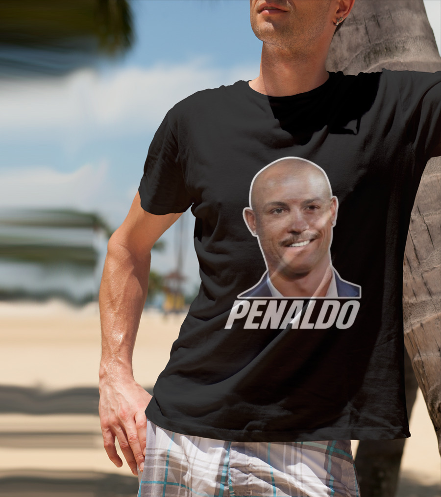 Bruhtees Penaldo Head Bald Mustache T-Shirt