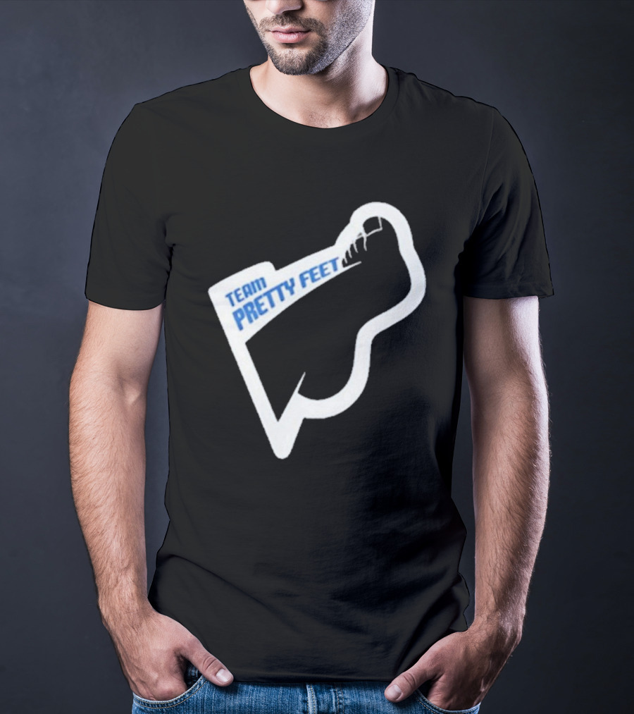 Team Pretty Feet Bold Blue Foot T-Shirt