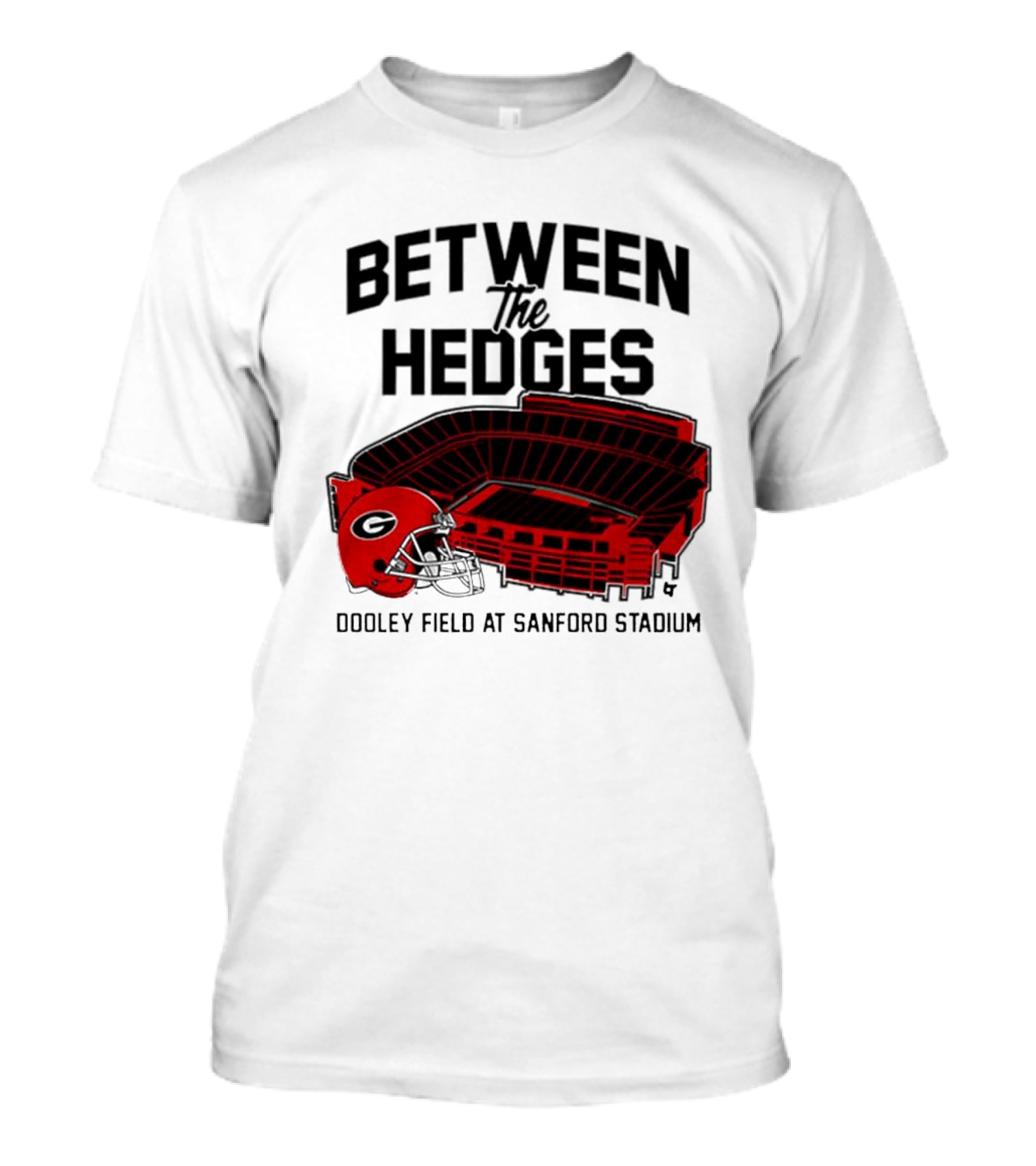Between The Hedges Georgia Bulldogs Dooley Field At Sanford Stadium T-Shirt