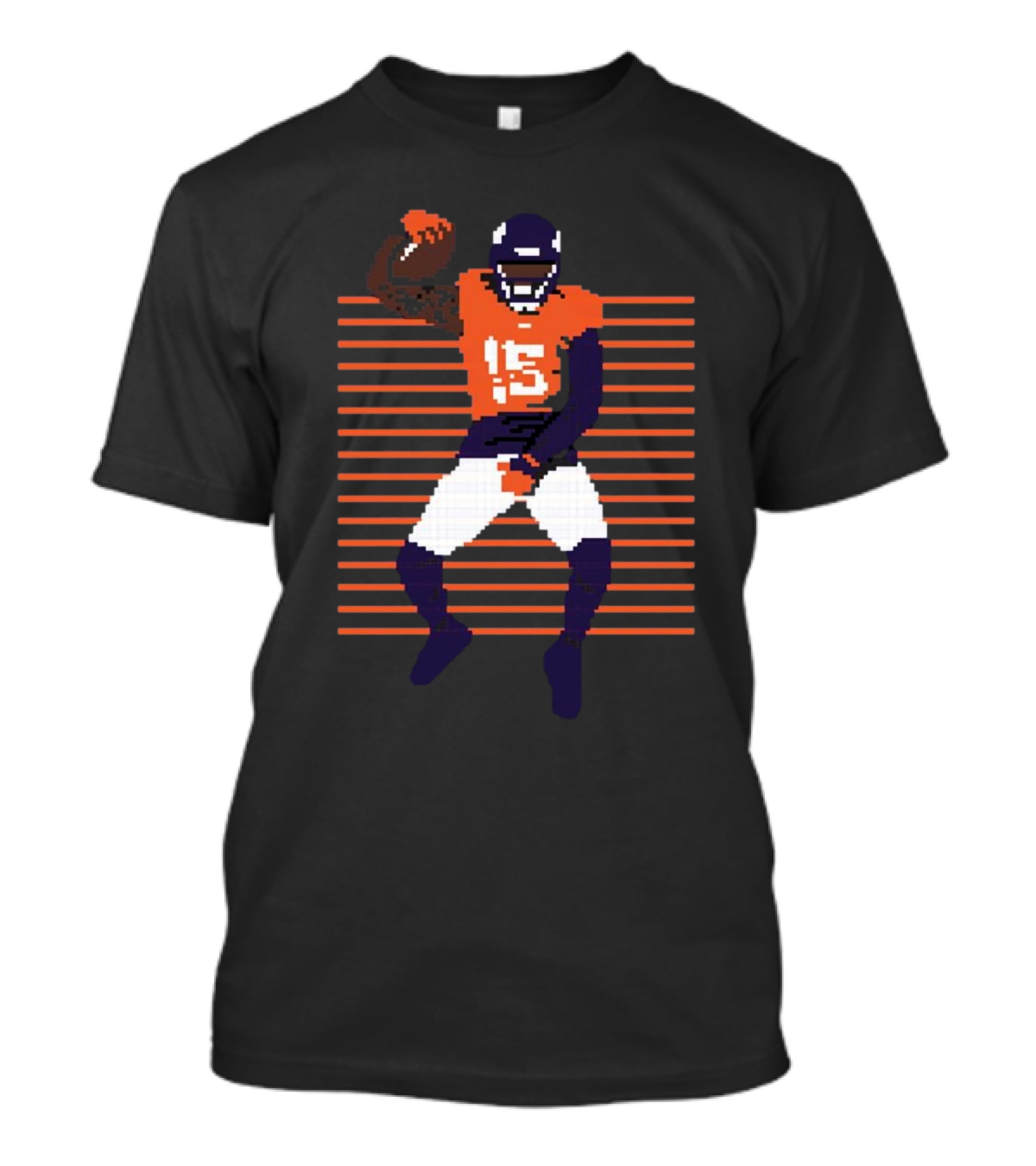 16-BIT Jump Grab Nik Bonitto Denver Broncos NFL Pixel T-Shirt
