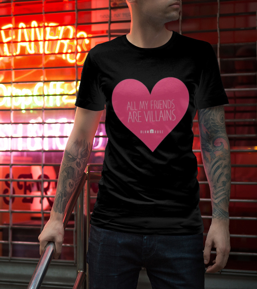 Blumhouse All My Friends Are Villains Valentine’s Heart T-Shirt