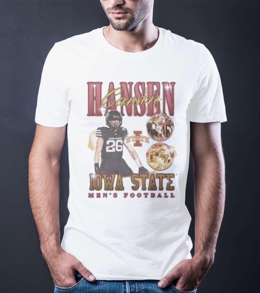 Carson Hansen Iowa State Cyclones Men's Football 90s T-Shirt