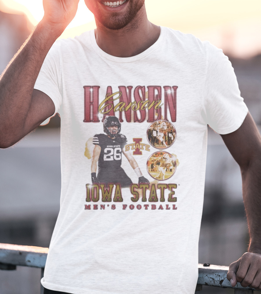 Carson Hansen Iowa State Cyclones Men's Football 90s T-Shirt