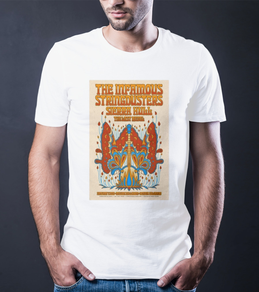 The Infamous Stringdusters And Sierra Hull And The Last Revel Live January 11, 2025 Mission Ballroom Denver CO Vibrant T-Shirt