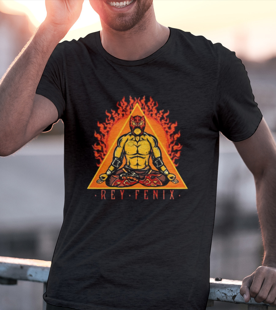 Rey Fenix Triangle Fire Meditation Mask T-Shirt