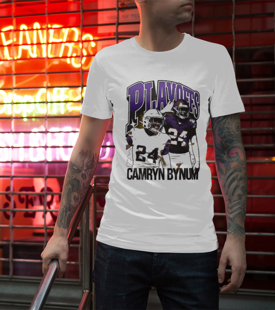 Camryn Bynum Playoffs Minnesota Vikings 24 NFL Vintage T-Shirt