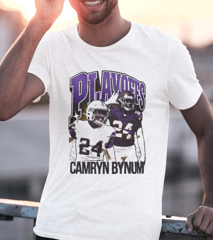 Camryn Bynum Playoffs Minnesota Vikings 24 NFL Vintage T-Shirt