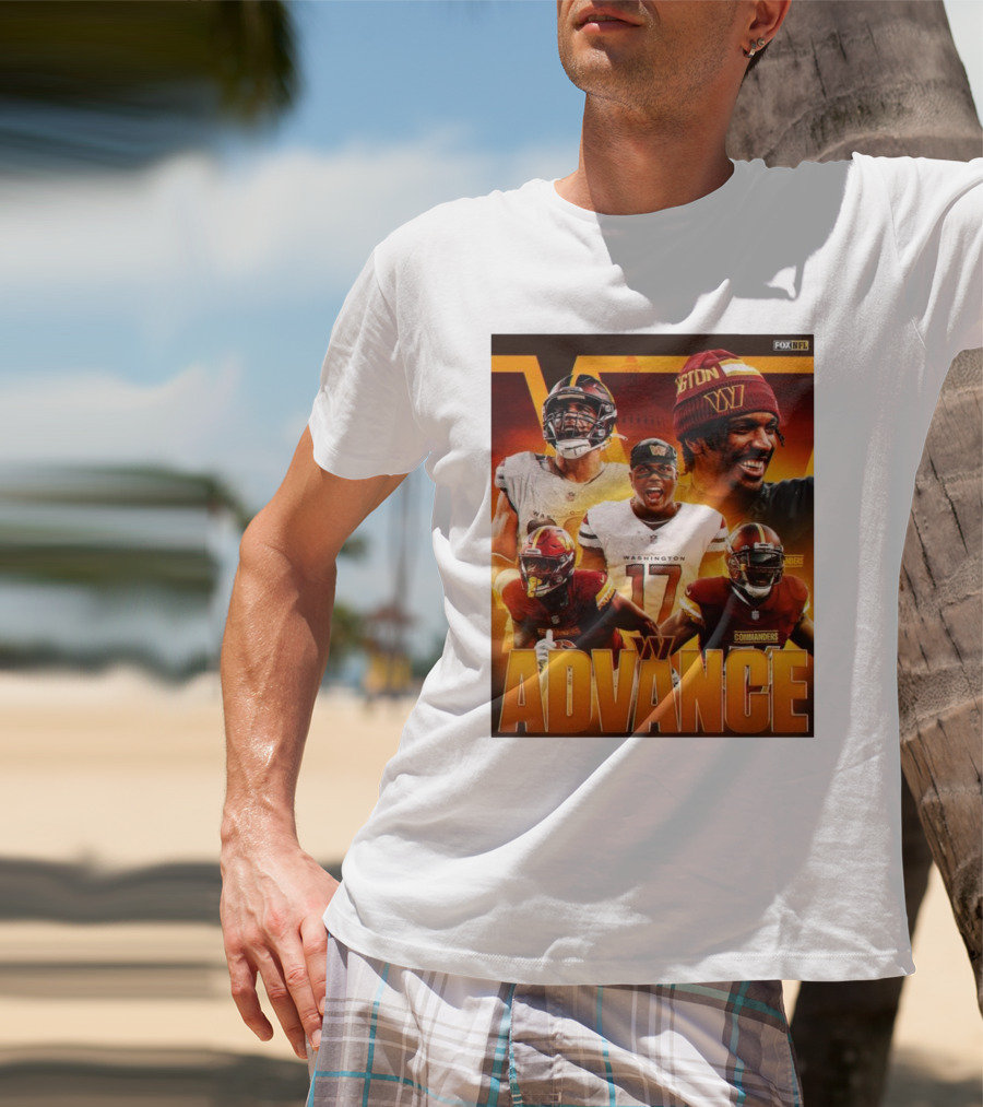Washington Commanders Advance Sink Buccaneers Playoff Hopes FOX NFL Sports T-Shirt